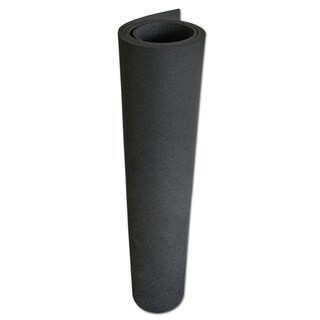Rubber-Cal "Recycled Flooring" 3/8 in. x 4 ft. x 6 ft. - Black Rubber Mats - 48 x 72