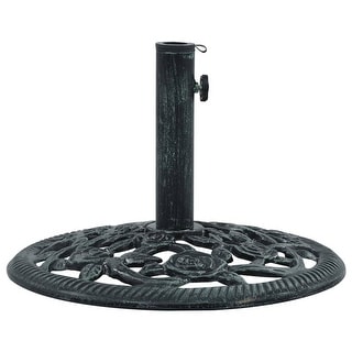 vidaXL Umbrella Base Green 19.8 lbs 15.7" Cast Iron