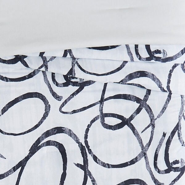Christian Siriano NY Mimic Black and White Duvet Cover Set