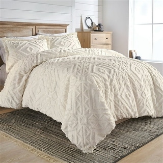 Chenille 3 Piece Duvet Cover Set