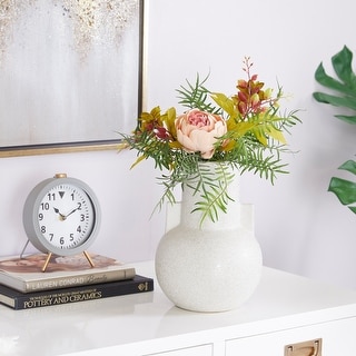 CosmoLiving by Cosmopolitan White Ceramic Modern Vase 8 x 11