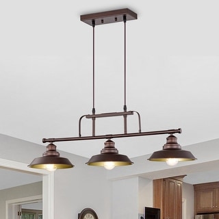 Kitchen Island Pendant 3 Light Dimmable in Oil Rubbed Bronze - 93*32*9