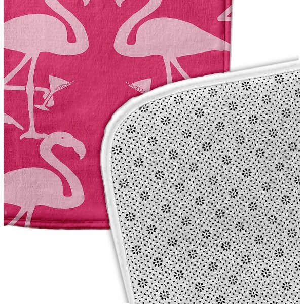 Flamingo Heart Martini Bath Mat