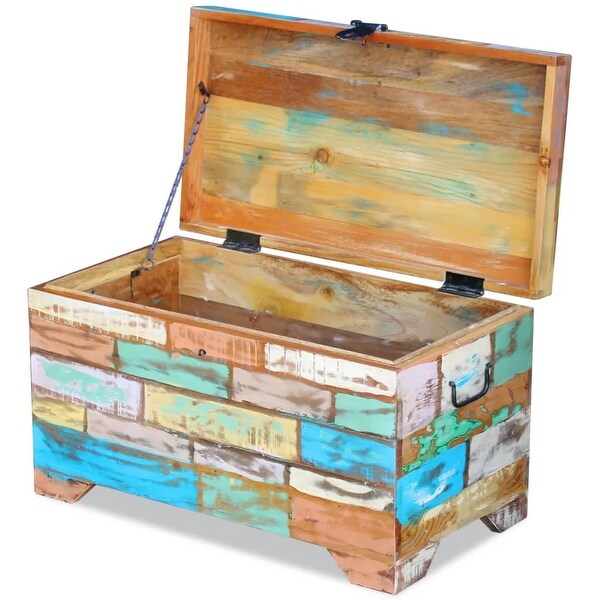 vidaXL Storage Chest Solid Reclaimed Wood - multi-color