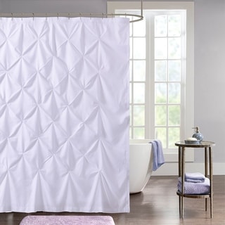 Hudson Pintuck Fabric Shower Curtain (72"x72") White