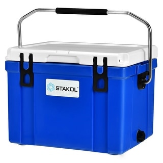 26 Quart Portable Cooler with Food Grade Material-Blue - 17.5" x14" x13.5" (L x W x H)