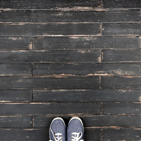 Merola Tile Retro Nero 2.75" x 23.5" Porcelain Floor and Wall Tile