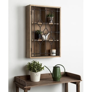 Kate and Laurel Megara Farmhouse Chic Wall-mounted 5-shelf Cabinet