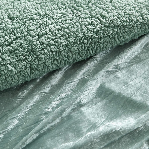Velvet Crush - Coma Inducer Oversized Duvet Cover Set - Crinkle Iced Green