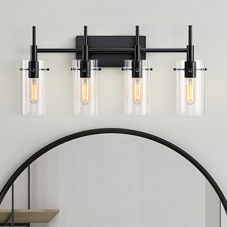 KAWOTI 4-Light Cylindrical Bathroom Vanity Light