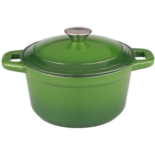 Neo 3-quart Green Cast Iron Round Covered Dutch Oven
