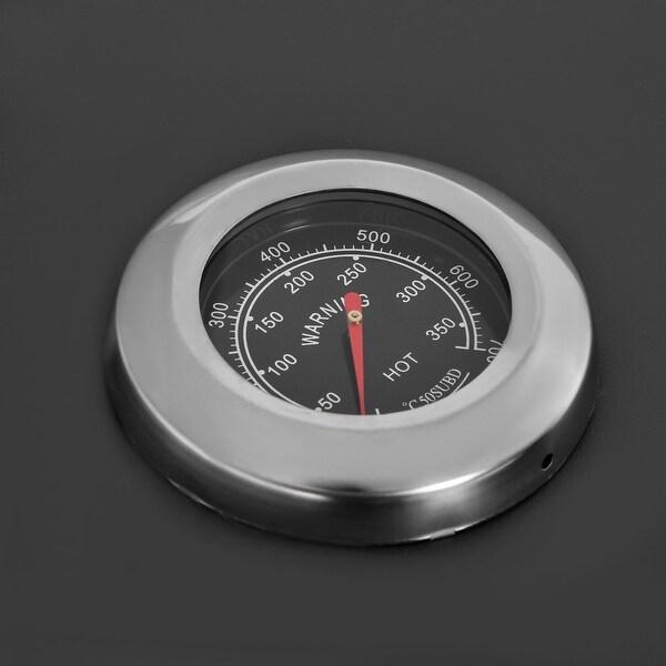 Outsunny Charcoal BBQ Grill Outdoor Portable Trolley Camping Picnic Backyard with Side Shelf Grey - 45.25"L x 22"W x 42.5"H