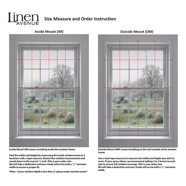 Linen Avenue Custom Cordless Platinum 34- to 35-inches Wide Light FIltering Cellular Shade