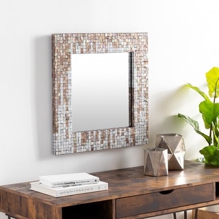 Meina Mother of Pearl Inlaid Wall Mirror - 23.6" x 23.6"