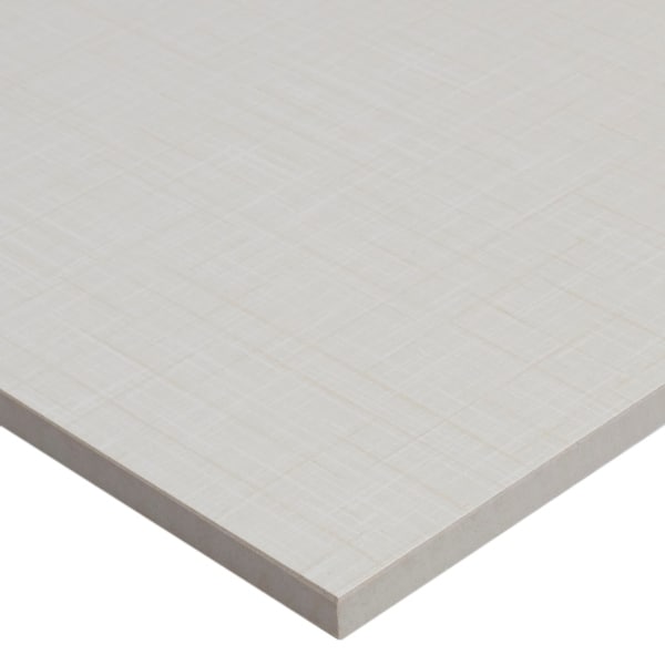 Silk Fabric Visual 12x24-inch Porcelain Floor Tile in White Orchid - 12x24