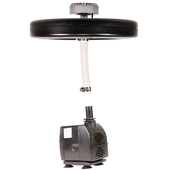 Alpine Corporation 550-GPH Pump 48-LED Light Floating Spray Fountain, Black