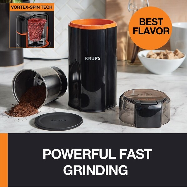 KRUPS Silent Vortex Grinder 12 Cup