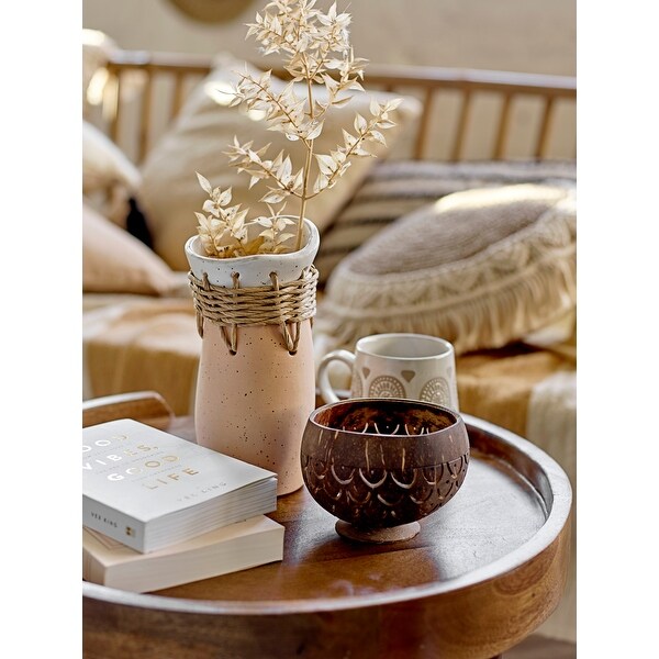 Handpainted Underglaze Beige Stoneware Mug (Set of 3 Styles)