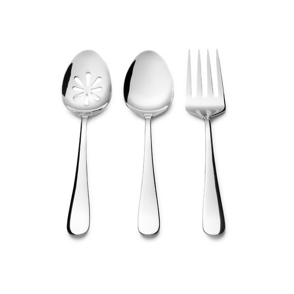Kitchinox Alton Bay Satin 75-piece Stainless Steel Silverware Set, Flatware Service for 12