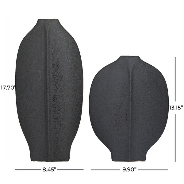CosmoLiving by Cosmopolitan Ceramic Textured Vase (Set of 2)