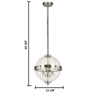 Eglo Cecilia Chrome Pendant with Clear Glass