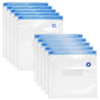 10pcs Sous Vide Bags Reusable Vacuum Food Sealer Bag 22cm x 21cm,28cm x 22cm - White