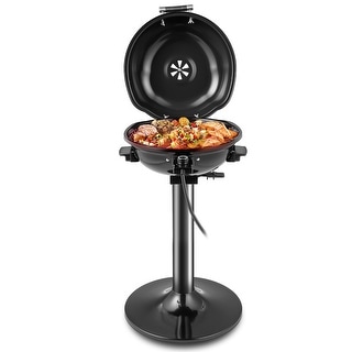 Costway Portable 1600W Electric BBQ Grill with Temperature Control &