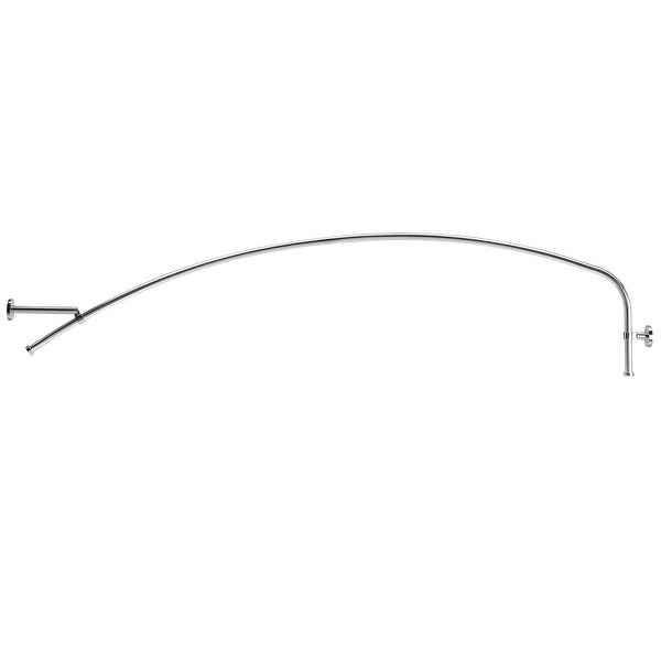 Croydex Luxury 78.5" Adjustable Curved Fixed Shower Curtain Rod in Chrome. - Chrome