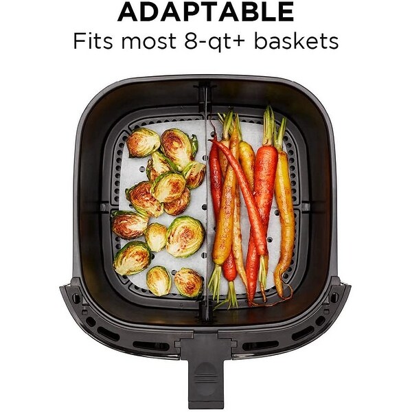 Chefman Disposable, Heat-Resistant Air Fryer Liners, 100 Pack, 8x 8" Square