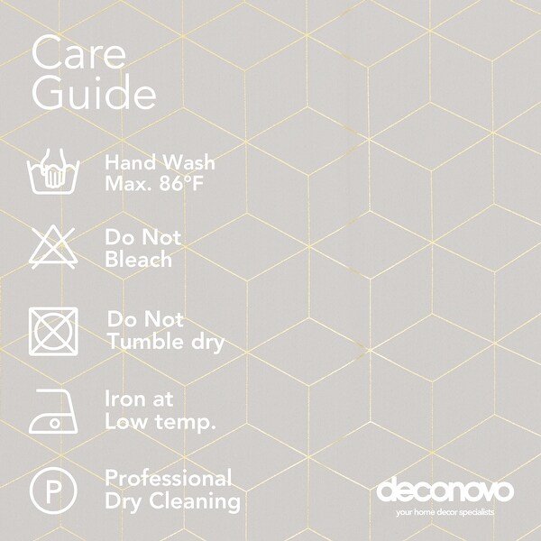 Deconovo Gold Diamond Curtains Panel Pair(2 Panel)