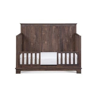 Rustic Wood 4-in-1 Convertible Baby Crib