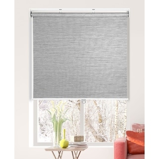 Arlo Blinds Gray Natural Weave Roller Shades