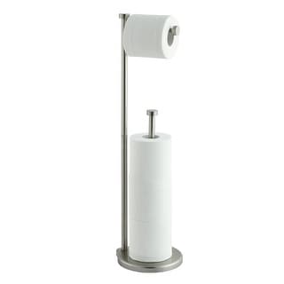 Free Standing Toilet Paper Holder Stand with Reserve