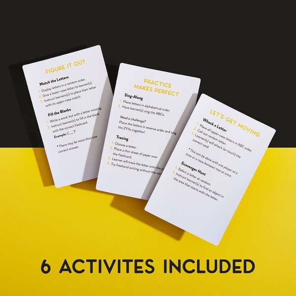 Magnastars Alphabet Flashcards - White - 6x2x1.5 in