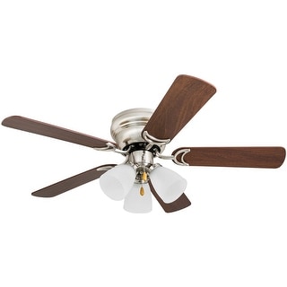 Prominence Home Whitley 42" Hugger Ceiling Fan, Satin Nickel