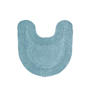 Double Ruffle Collection Absorbent Cotton Machine Washable Contour Rug