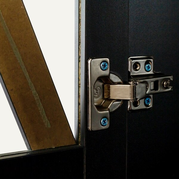 Large Kitchen Pantry Storage Cabinet with Glass Doors