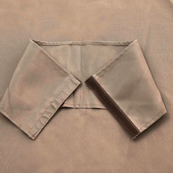 Outsunny 10' x 10' Universal Gazebo Sidewall Set with 4 Panels, 40 Hooks/C-Rings Included for Pergolas & Cabanas, Brown