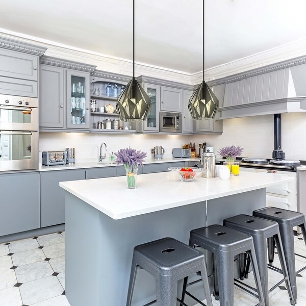 Eglo Carlton 3 Black and Silver 1-Light Geometric Pendant