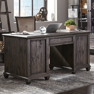 Sutton Place Executive Desk in Weathered Charcoal