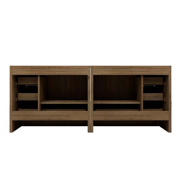 Dove 84'' Freestanding Vanity with Double Reinforced Acrylic Sink