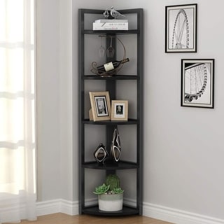 5-tier Corner Shelves Storage Rack Bookshelf