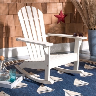 SAFAVIEH Outdoor Living Brizio Adirondack Rocking Chair - 28.3"x32.7"x37.4"