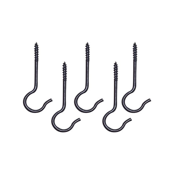 Panacea 86201 Swag Hooks, Black, Pack/5