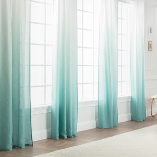 Chanasya Ombre Gradient Semi-Sheer Window Curtain Panel Pair (Set of 2)