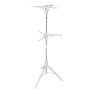 2-Tier Tripod Clothes Drying Rack, White