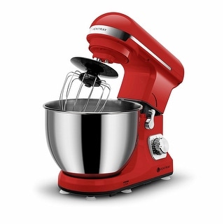 VENTRAY Stand Mixer 4.5-Qt 500W 6-Speed Tilt-Head Food Mixer Electric Kitchen Mixer, Red