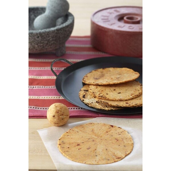 Bene Casa 12-inch diameter round steel pan with single handle, metal handle, non-stick flat-bottomed pan, black round pan