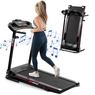 Electric Treadmill with App Bluetooth Remote Control Led Display, Running Walking Jogging for Home Office (Installation Free)