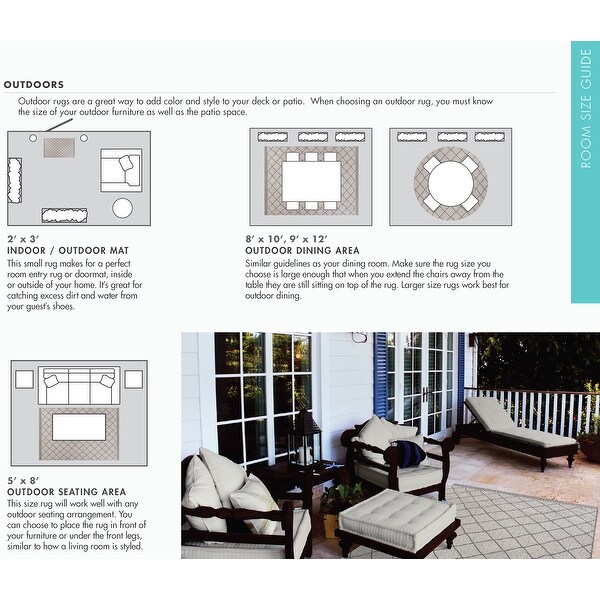 Domani Napa Floral Trellis Indoor/ Outdoor Rug